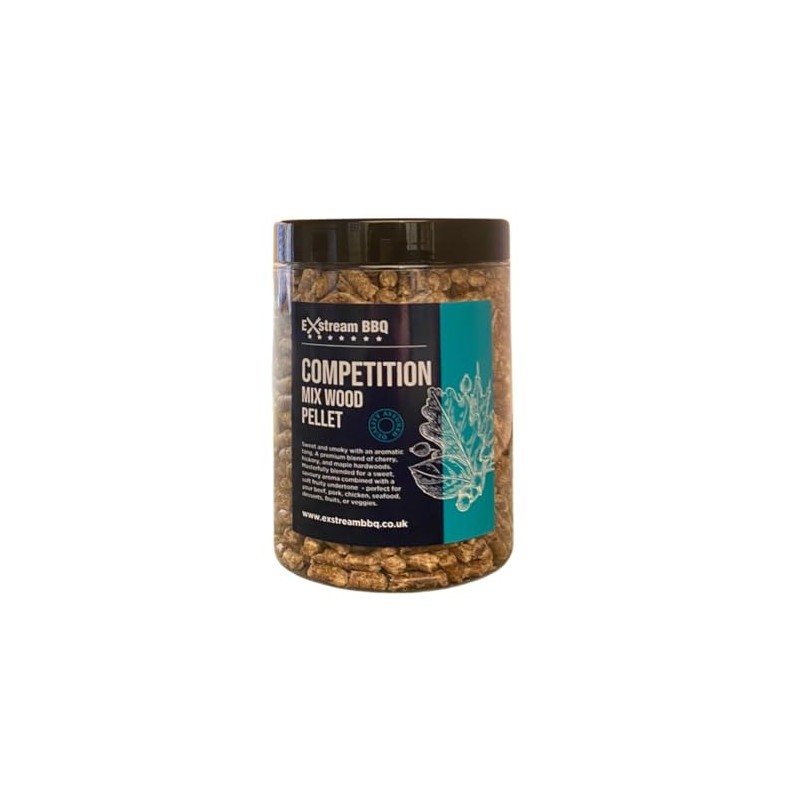 Exstream BBQ Smoking Pellets X1 Litre Jar, Premium Quality, 10