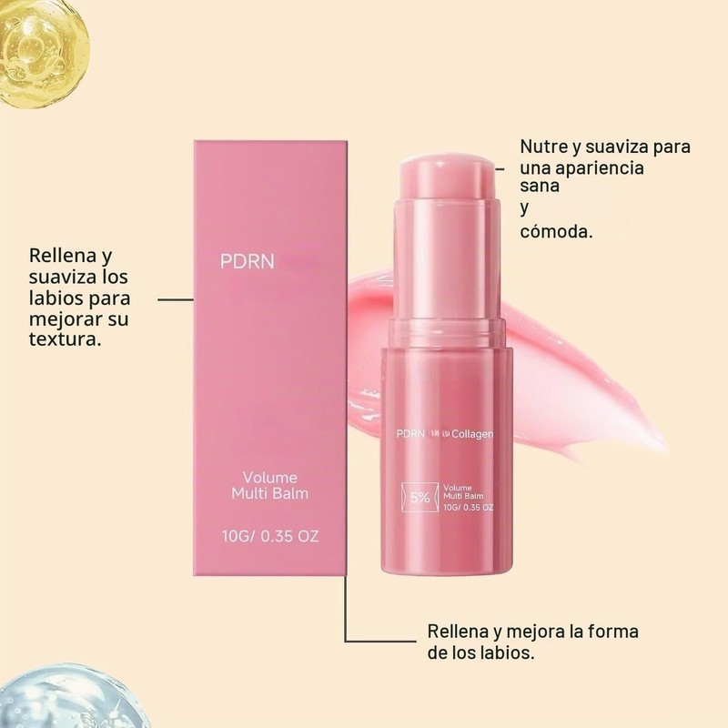 Bálsamo Multiusos PDRN Rosa con Colágeno y Volufiline, Stick Facial