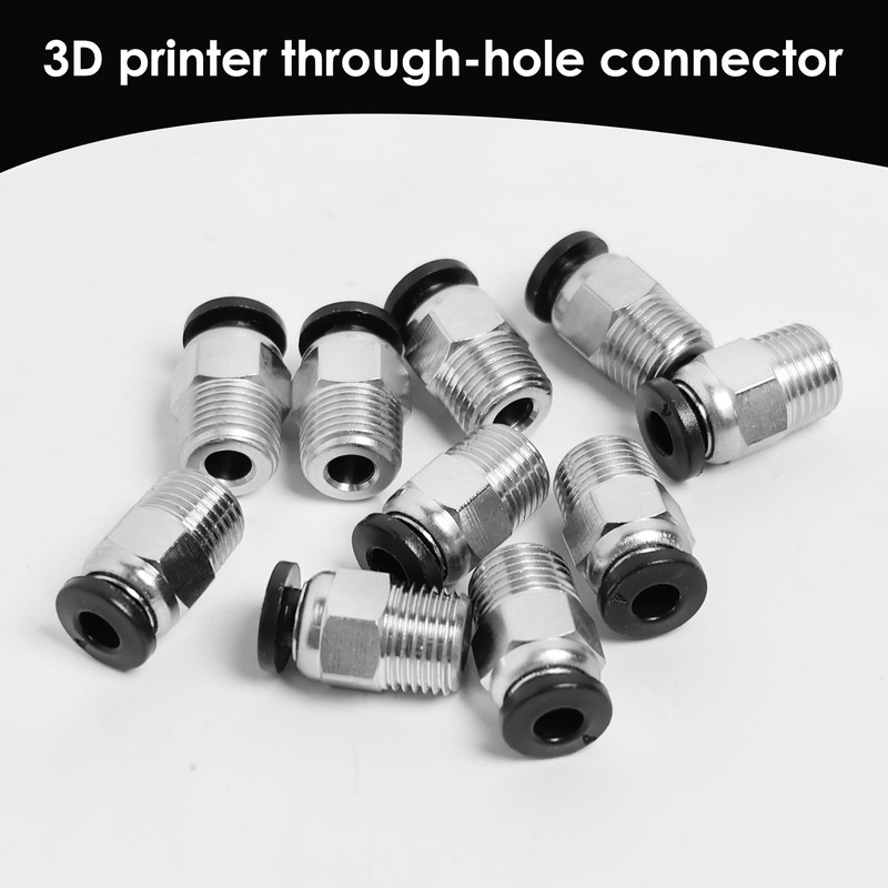 PC4-M10 Pneumatic Fitting Bowden Fitting Male Straight PTFE Hose Compatible