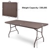 Patiojoy 6' Folding Table Rattan Portable Indoor Outdoor Picnic Party
