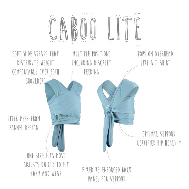 Caboo Lite Baby Carrier - Alloy | One Size Multi-Position