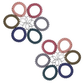 12 PCS Wrist Coil Keychain Flexible Spring Spiral Coil Stretchable Wristband for ID Badge Sauna Gym Pool and Outdoor Sports