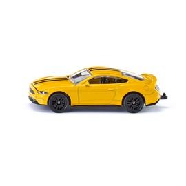 siku 1530 Ford Mustang GT Sports Car, Metal/Plastic, Yellow, Opening Bonnet, Tow Bar, Toy Car for Kids