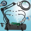 KUVRS Helping Hands Soldering Station, 10X Magnifying Glasses with Light