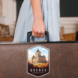 Quebec City, Quebec Canada Province Travel Sticker Sticker Decal Notebook Car Laptop 4"x5.5" (Color)