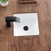 KDKSC 14 Inch Small Undermount Bathroom Sink White Ceramic Square