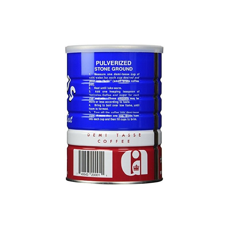 Venizelos Greek Style Ground Coffee, 454g/1lb (4-Pack)