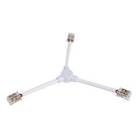 WAC Lighting T24-BS-Y-WT, Basics & Gemini 24VDC Flex Y Connector in White