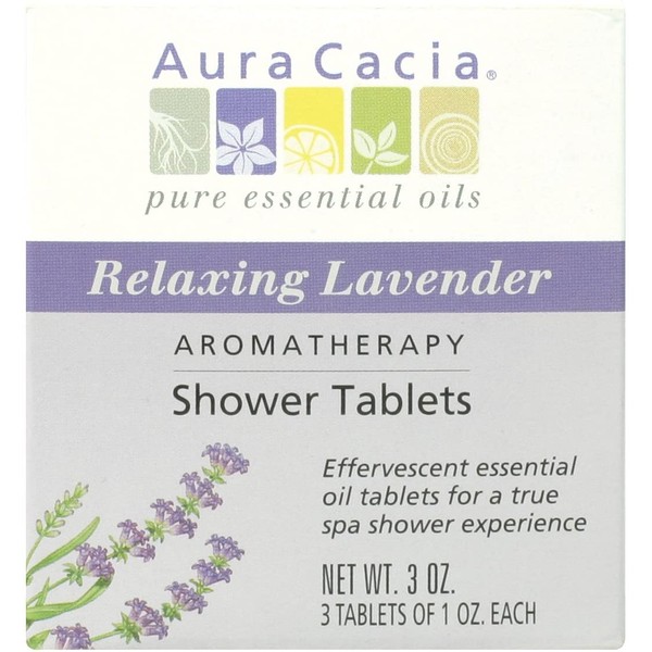 Shower Tablets Relaxing Lavender, 3 OZ.- 3 Tablets of 1 OZ. Each