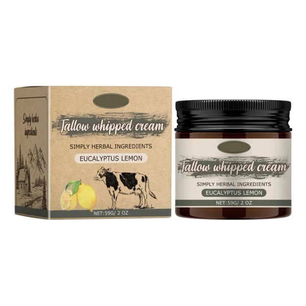 Crema De Sebo Natural Con Limón Y Eucalipto Que Hidrata