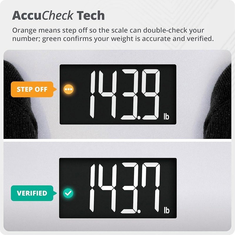 GREATER GOODS 쉬운 체중계 ACCUCHECK 백라이트 센서 고정밀 대형 읽기