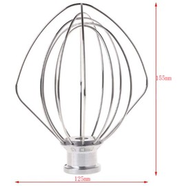 Poweka K45WW Stainless Steel Whisk for KitchenAid