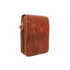 15" leather messenger bag laptop case office briefcase men computer