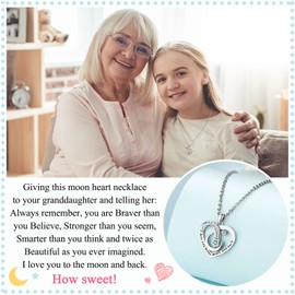 PINKDODO Granddaughter Necklace, Granddaughter Gifts from Grandma, Stocking Stuffers Christmas Gifts for Kids Girls 8-12 6-8 Years Old Girl Jewelry Teen Teenage Girls Gifts Idea