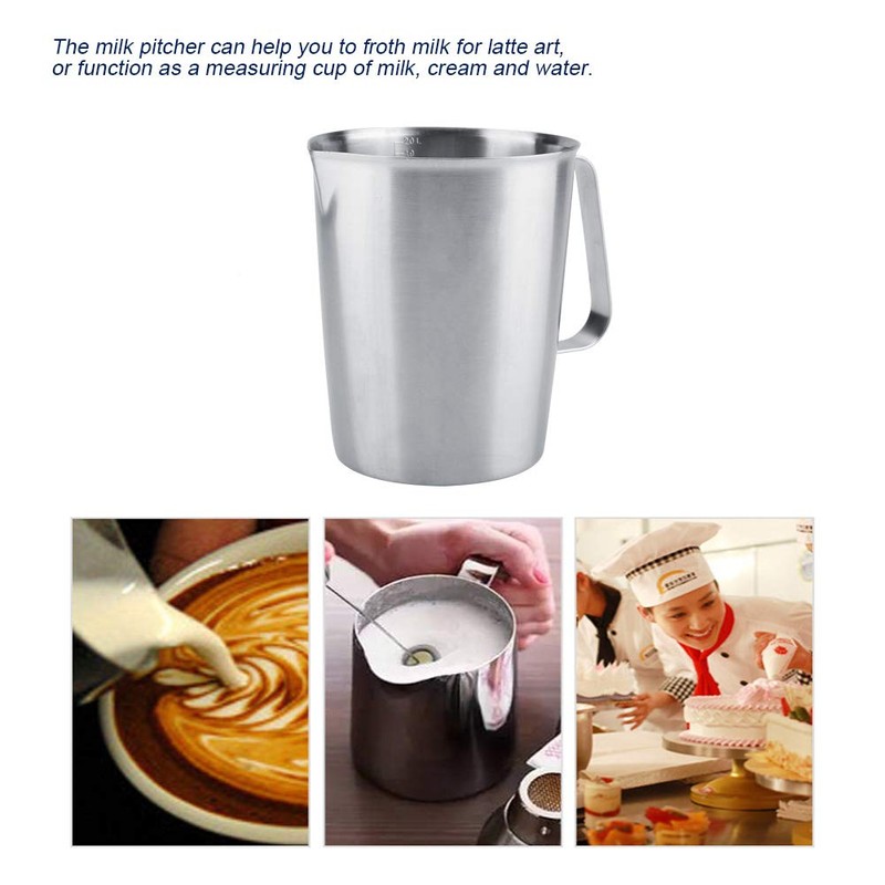 Frothing Cup, 2000ML 64OZ Measuring Cup, 304 Stainless Steel Graduated