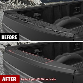 XUTVOTOR Tailgate Molding Trim Compatible with Ford F150 2015-2020 Accessories, Flexible Flex Step Rear Tailgate Protector Cap Top Trim Protector, Replace #FL3Z9940602B, #FO1904135