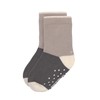 LÄSSIG Unisex Children's Non-Slip Socks Set of 2 Anthracite Taupe