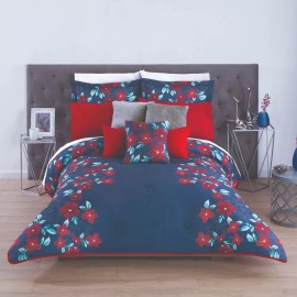 Colchas Concord Edredon Con Fundas Magda Azul King Size Concord