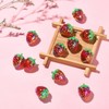 UR URLIFEHALL 20 Pcs Transparent Acrylic Strawberry Charms 3D Fruit