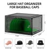 ZHAIXIAONIAN Hat Organizer Box for Baseball Caps, 6 Pack Stackable