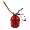 Red Lever Style Manual Oiler Can, Iron Lubrication Oiling Can