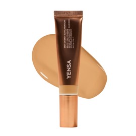 YENSA Skin on Skin BC Foundation Makeup - CC Cream, BB Cream & Full Coverage Foundation-In-One - Buildable, Radiant Finish with SPF 40, Hyaluronic Acid, Peptides & 8 SuperBlacks - Tan Neutral (1 oz)