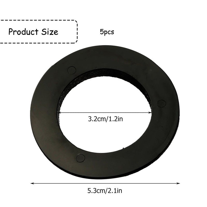 Rumyve 5pcs O-Rings Sink Plug Rubber Seal,Bath Sink Seal Lip,Sealing