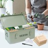 Xbopetda Seed Storage Organizer, 4 Compartment Seed Storage Box with