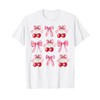 Pink Coquette Bow Cherry Valentines Day Sweater Women Girls T-Shirt