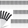 Therwen 50 Pieces 8.8 Inch Serrated Steak Knife Set Pointed
