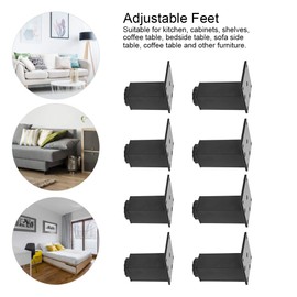 4pcs Cabinet Leg Aluminum Alloy Adjustable Feet Sofa Bed Foot Legs Support for Cupboard Cabinet Sofa Furniture Accessories(100mm)