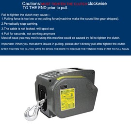 Megaflint Trailer Winch,Reversible Electric Winch, for Boats up to 6000 lbs.12V DC,Power-in, Power-Out, and Freewheel Operations,30% Higher winching Power Than Regular 6000 lbs Winch (5000lbs Marine)