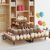 ELITEROO Wooden Cupcake Stand, Tiered Cupcake Display Tower Stand for