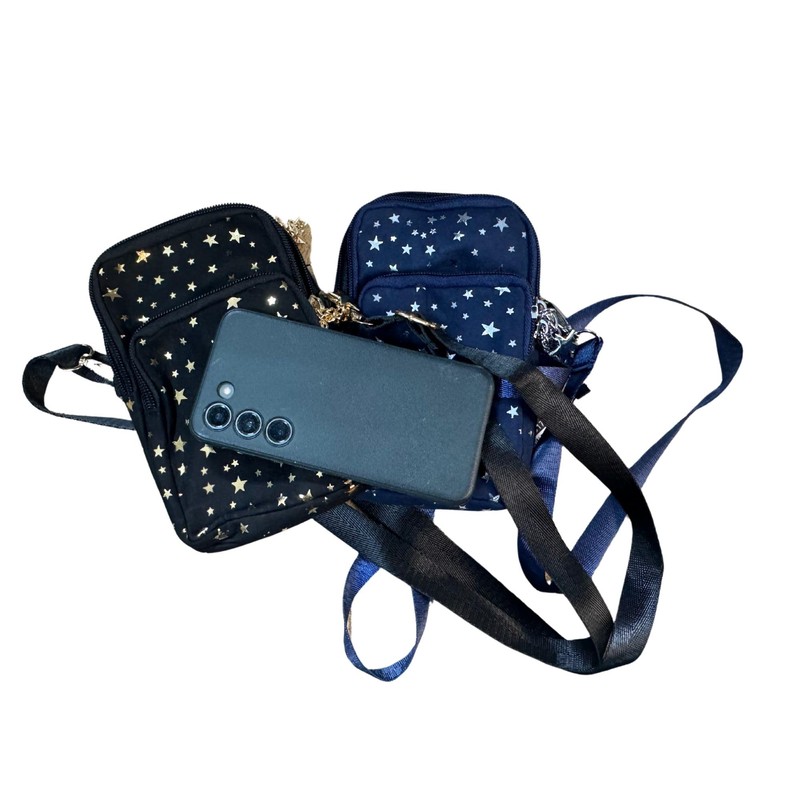Love EMVY Midnight Sparkle Stars Phone Bag Crossbody with adjustable
