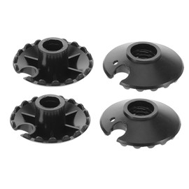 Parliky 4pcs Trekking Pole Baskets Crutch Foot Pads Hiking Stick Baskets Easy to Install Material