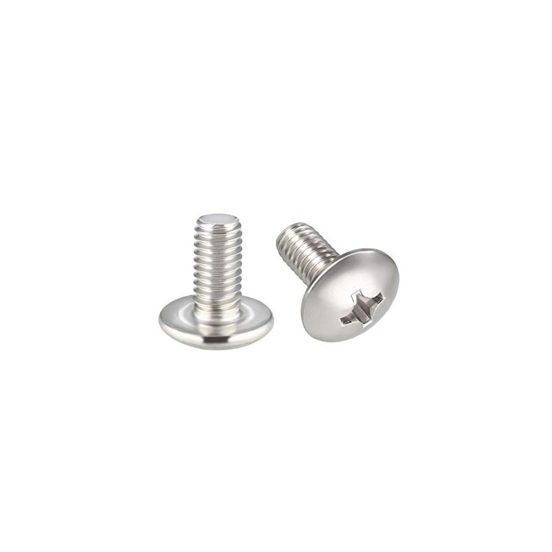 sourcing map Machine Screws, M5x10mm Phillips Screw, 304 Stainless Steel,