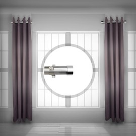 Rod Desyne 1.5" Side Curtain Rod 12-20 inch (Set of 2) - Satin Nickel