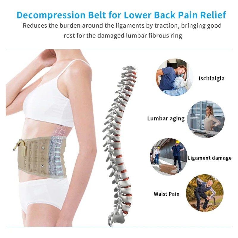 Cinturón De Descompresión Para Aliviar El Dolor De Espalda