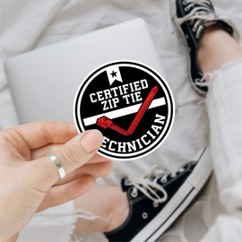 3Pcs Certified Zip Tie Technician Sticker Hard Hat Certified Funny Zip Tie Technician Red Green Zip Mechanic Electrician Construction Stickers for Laptop Bottle Phone Car Hard Hat Helmet 3"