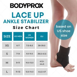 Ankle Brace for Women and Men, Lace Up Ankle Support Brace Stabilizer for Sprained Ankle (Large)