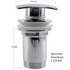 Sanixa JL26VDA4 Designer Drain Fitting Rectangular/Square Brass Pop-Up Valve for