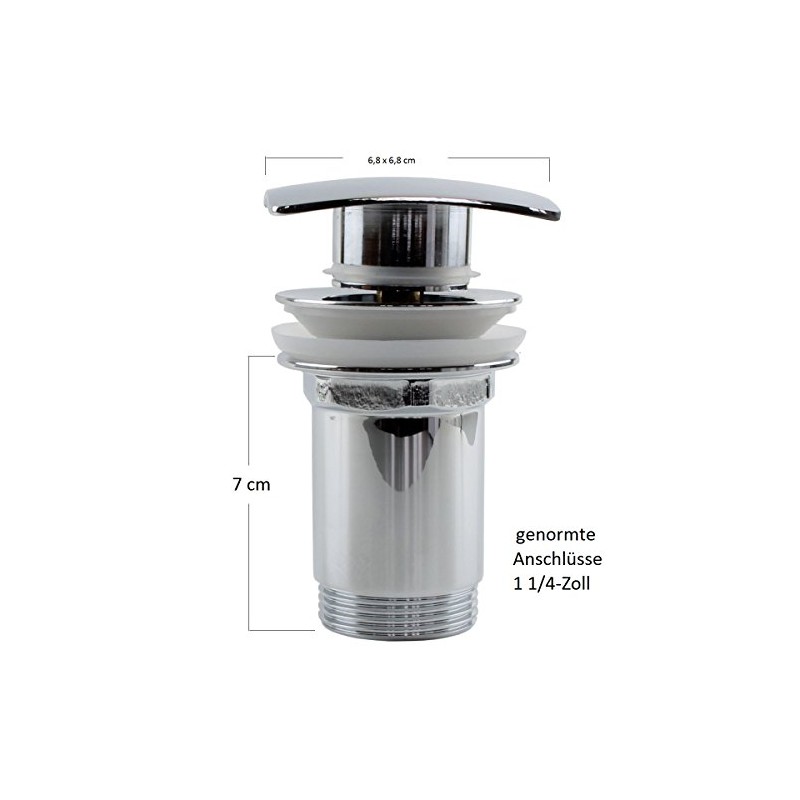 Sanixa JL26VDA4 Designer Drain Fitting Rectangular/Square Brass Pop-Up Valve for