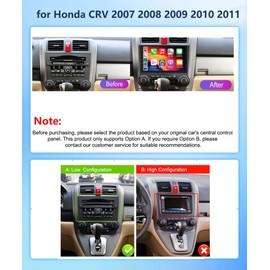 4Core 4G+128G Android 15 Car Stereo Radio for Honda CRV 2007-2011, Rimoody Wireless Carplay Andorid auto Mirror Link 9'' INCELL Touchscreen GPS WiFi Bluetooth 5.0 FM/RDS EQ-32 SWC Backup Camera