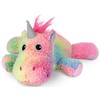 iscream Rainbow Friends Cozy Plush 10.5" Glitter Horn Tie-Dye Sherpa