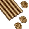 Glue Gun Wax Seal Sticks Antique Gold, Andotopee 10pcs Metallic