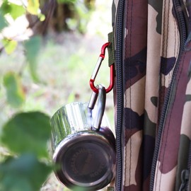 com-four® 12x small carabiner with key ring, snap hook made of rust-proof aluminum, key ring snap hook for outdoor, hiking, fishing - 6cm [selection varies] (Carabiner small)