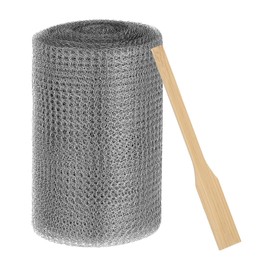 PATIKIL 5inx30ft Wire Mesh Hole Fill Fabric, Stainless Steel Mesh Double Layer Blocker Flexible Mesh Screen with Packing Tool for Hole Filler and Plant Protection