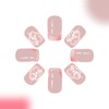 GlamRays 24 Pieces French Tip Stick-on Nails Square Short Fake