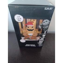 Nightmare Before Christmas 5' Oogie Boogie Inflatable - Xmas Lights Up NEW Jack