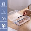 LANIAKEA 12PCS Plastic Pencil Box, Large Capacity Pencil Case, Clear